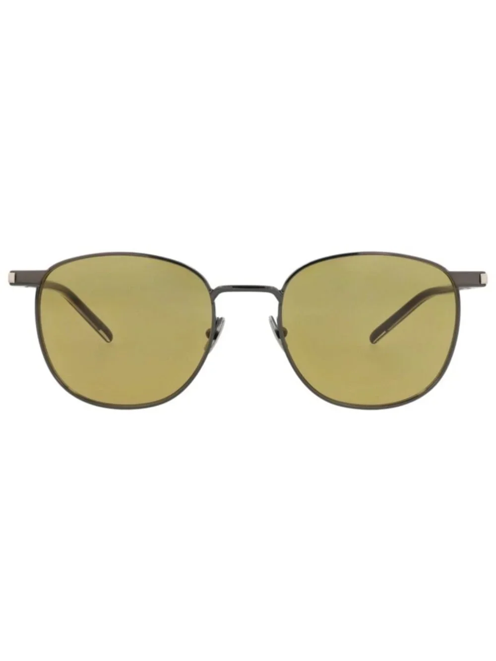 New Saint Laurent Women's Sunglasses Round Oval Metal Frame Unisex Ruthenium